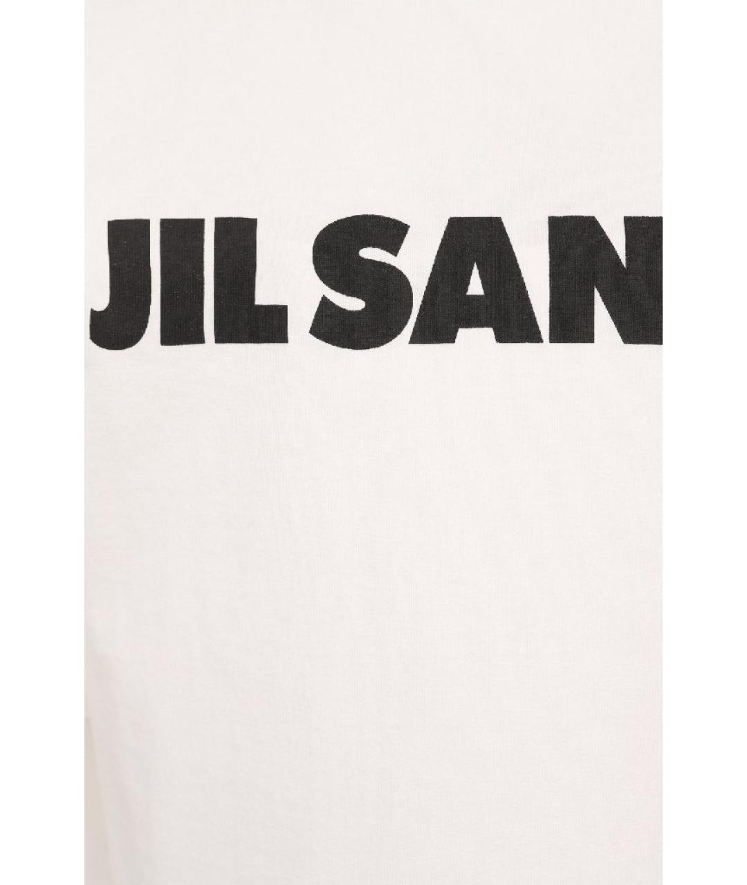 JIL SANDER Белая хлопковая футболка, фото 4