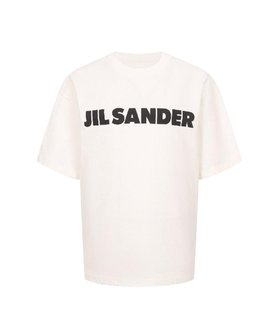 JIL SANDER Белая хлопковая футболка, фото 5