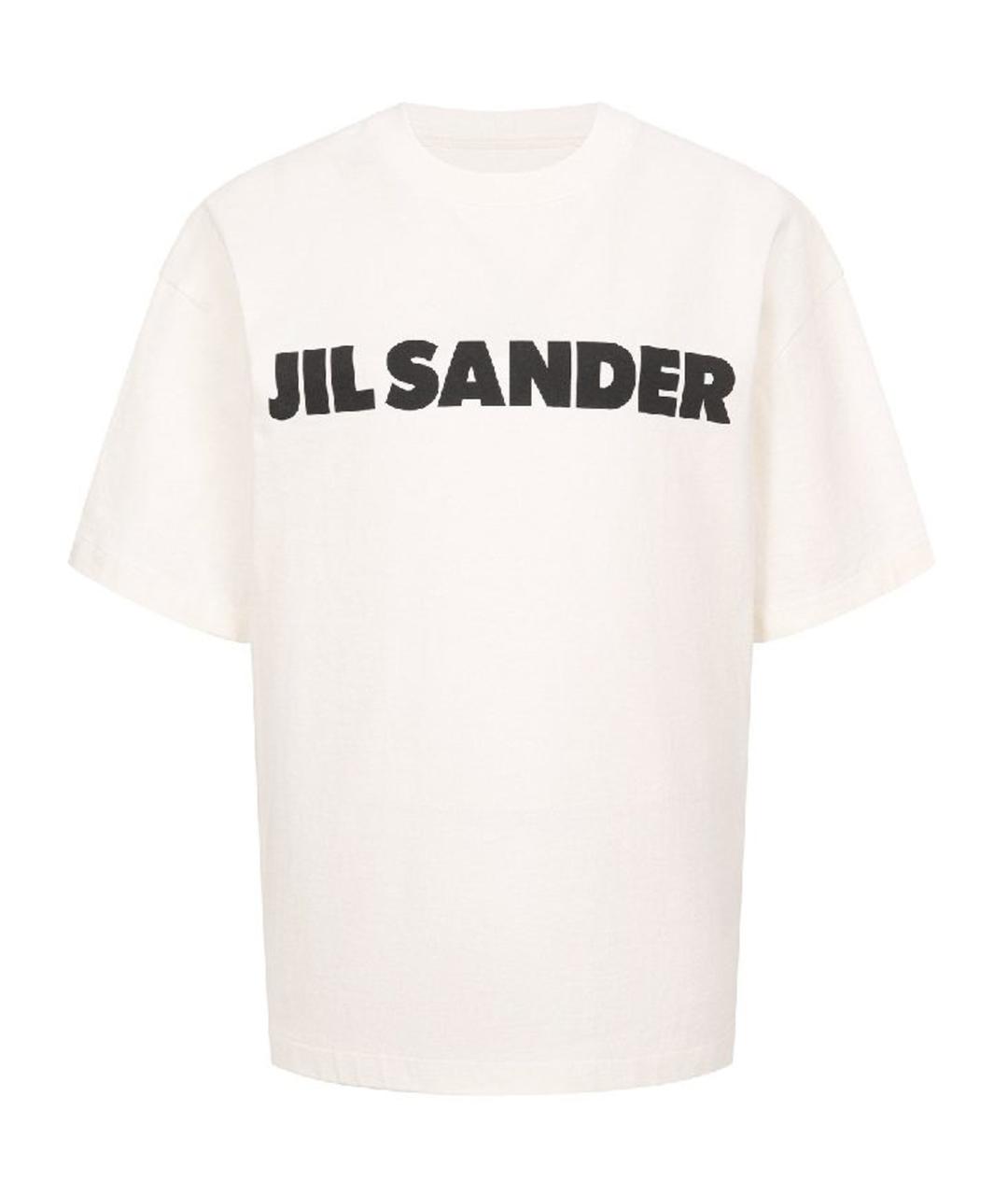 JIL SANDER Белая хлопковая футболка, фото 1