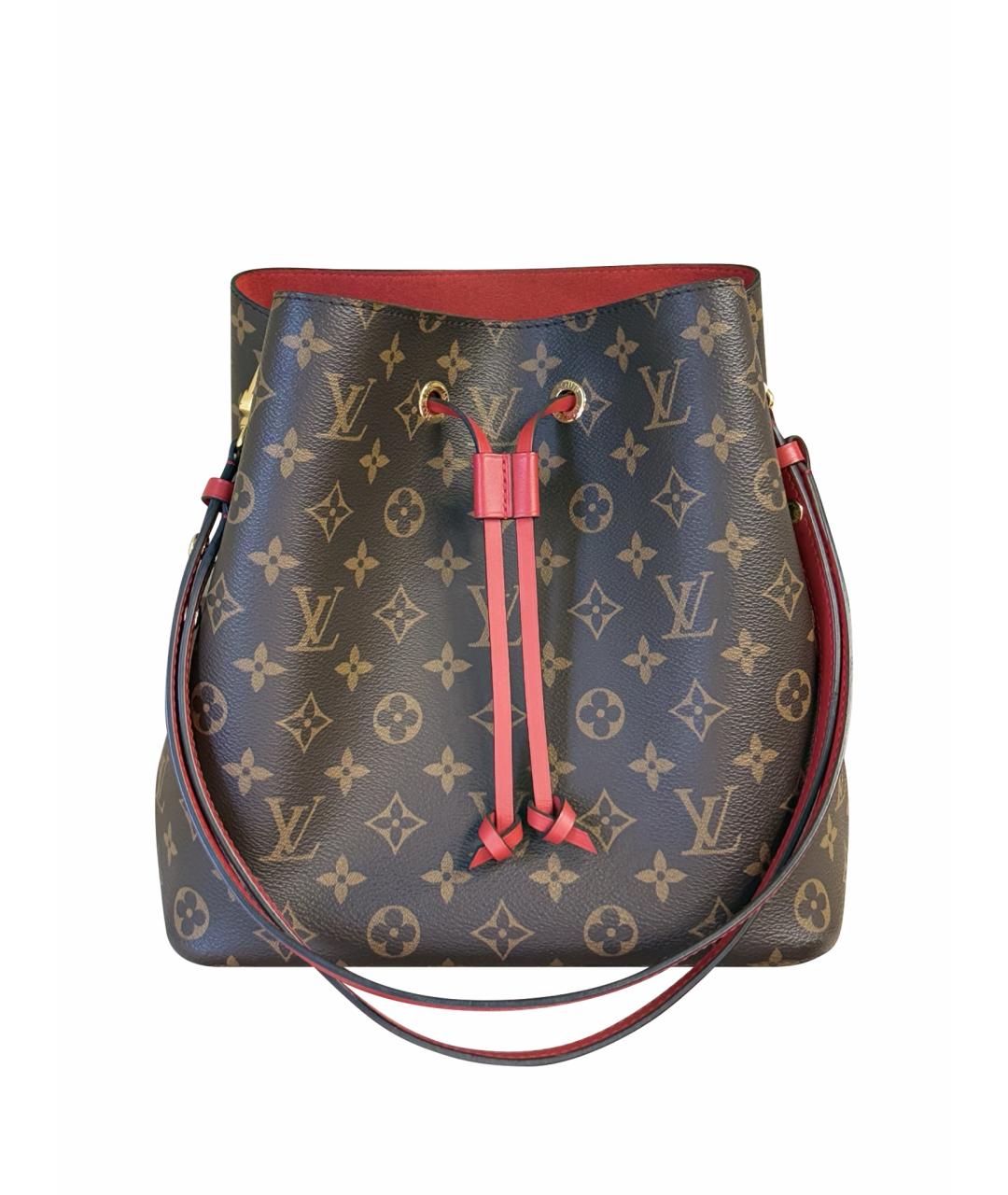 LOUIS VUITTON Красная сумка тоут из искусственной кожи, фото 1
