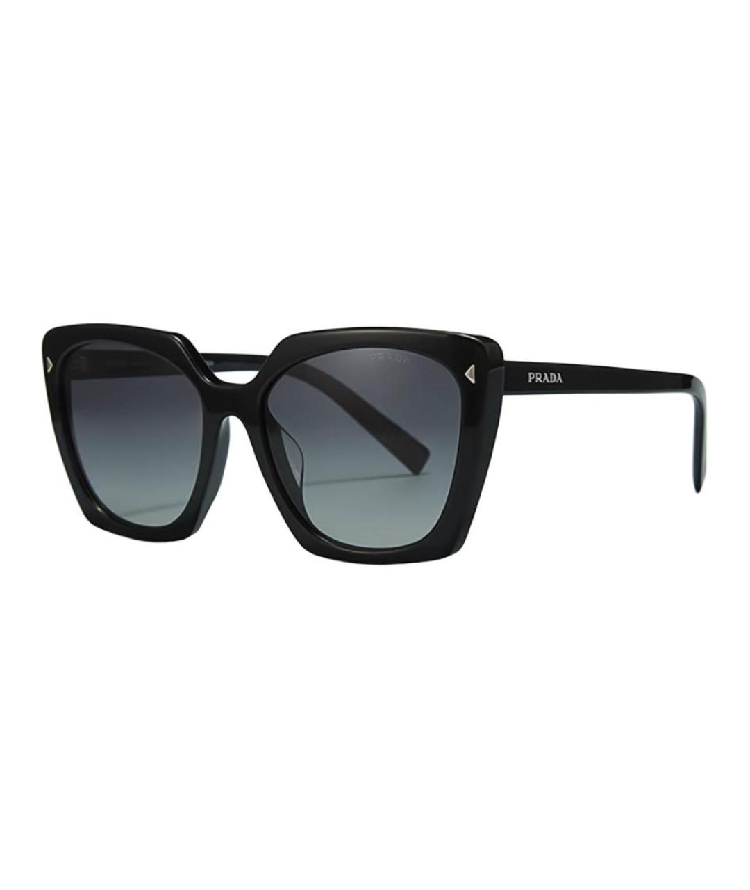 PRADA Черные пластиковые солнцезащитные очки, фото 1