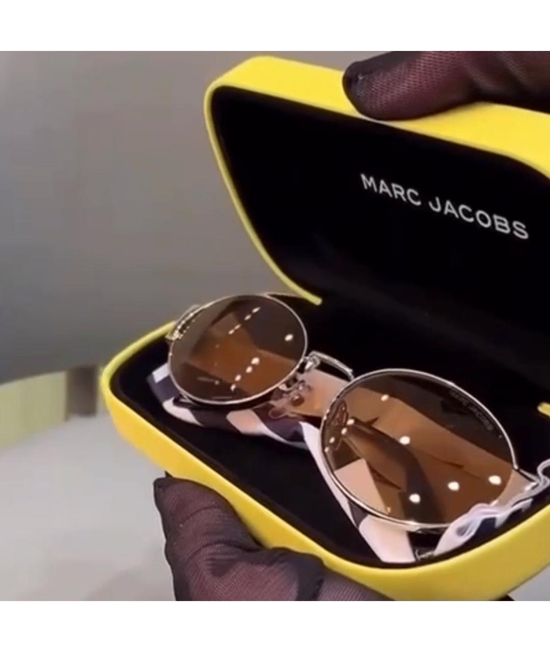 MARC JACOBS Бежевые металлические солнцезащитные очки, фото 3