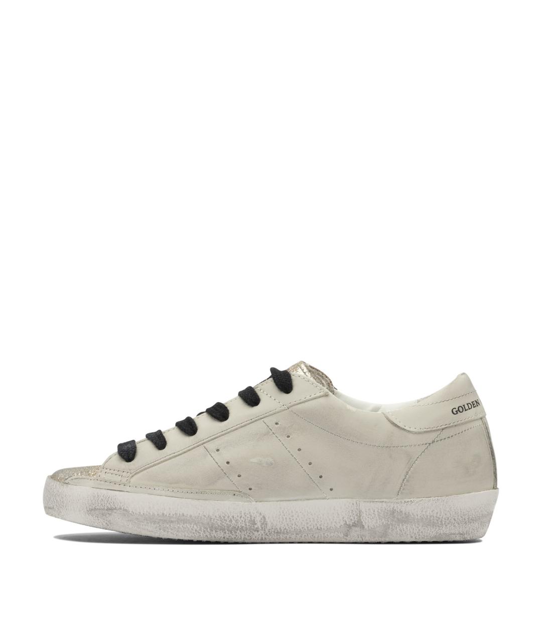 GOLDEN GOOSE DELUXE BRAND Бежевые кожаные кеды, фото 3