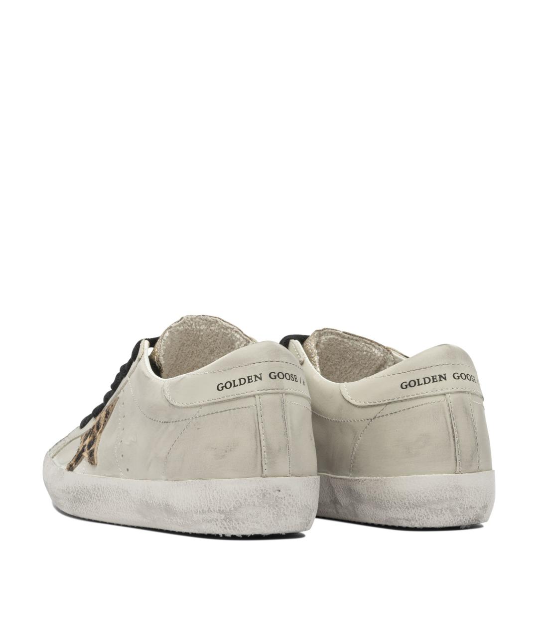 GOLDEN GOOSE DELUXE BRAND Бежевые кожаные кеды, фото 4