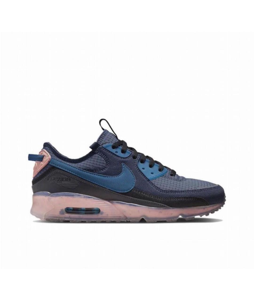 NIKE Темно-синие текстильные низкие кроссовки / кеды, фото 9
