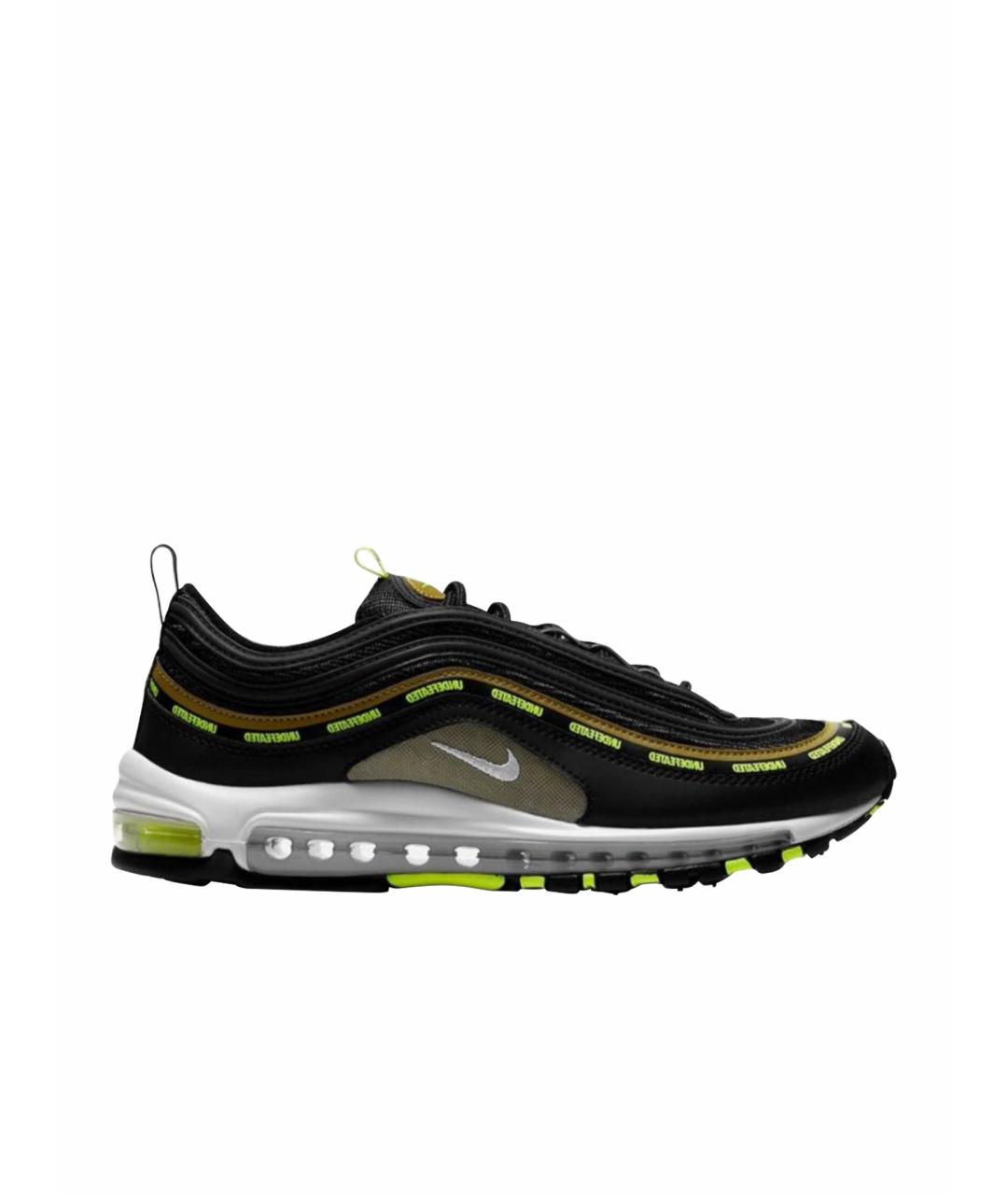 NIKE Черные кожаные низкие кроссовки / кеды, фото 1