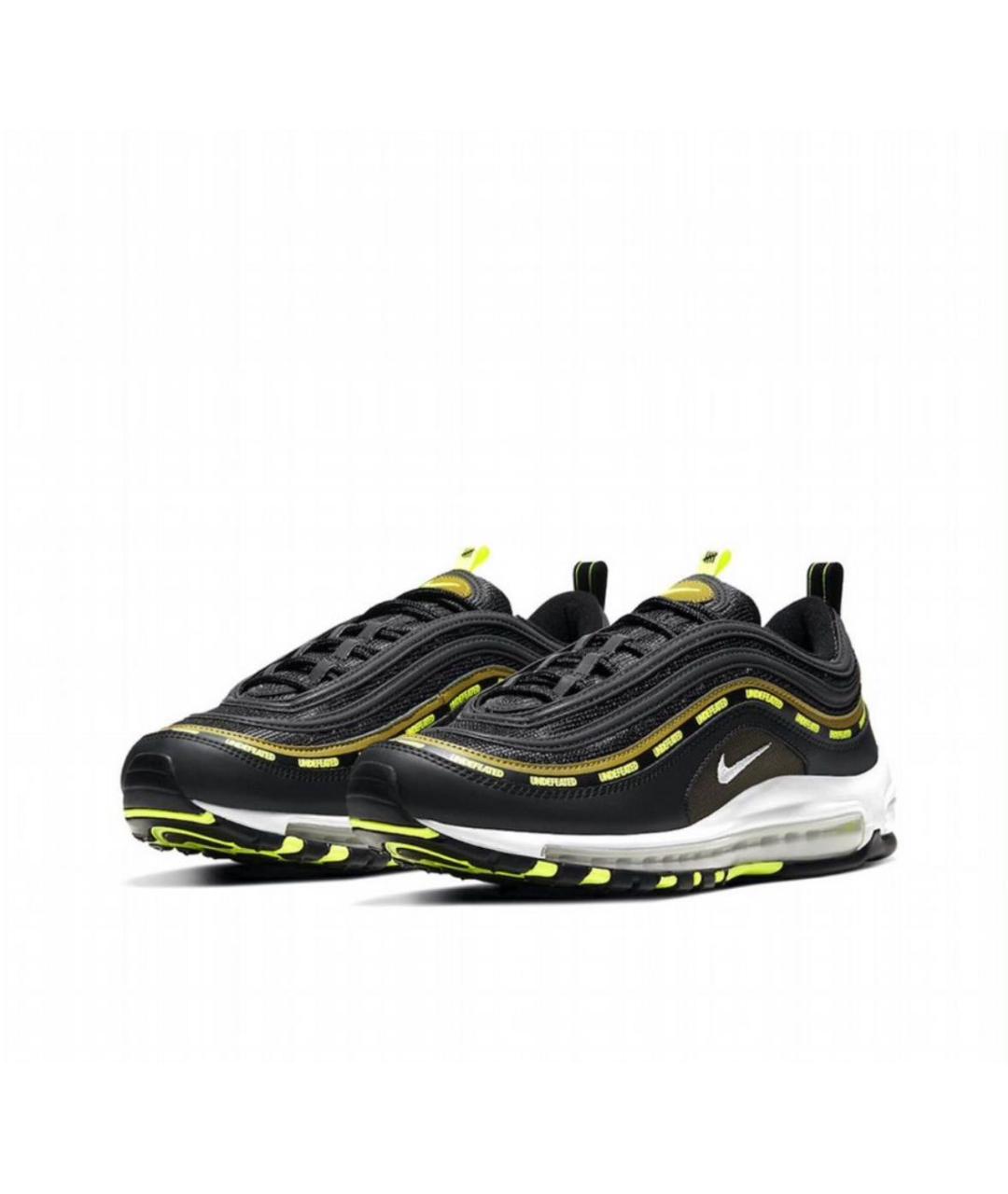 NIKE Черные кожаные низкие кроссовки / кеды, фото 2