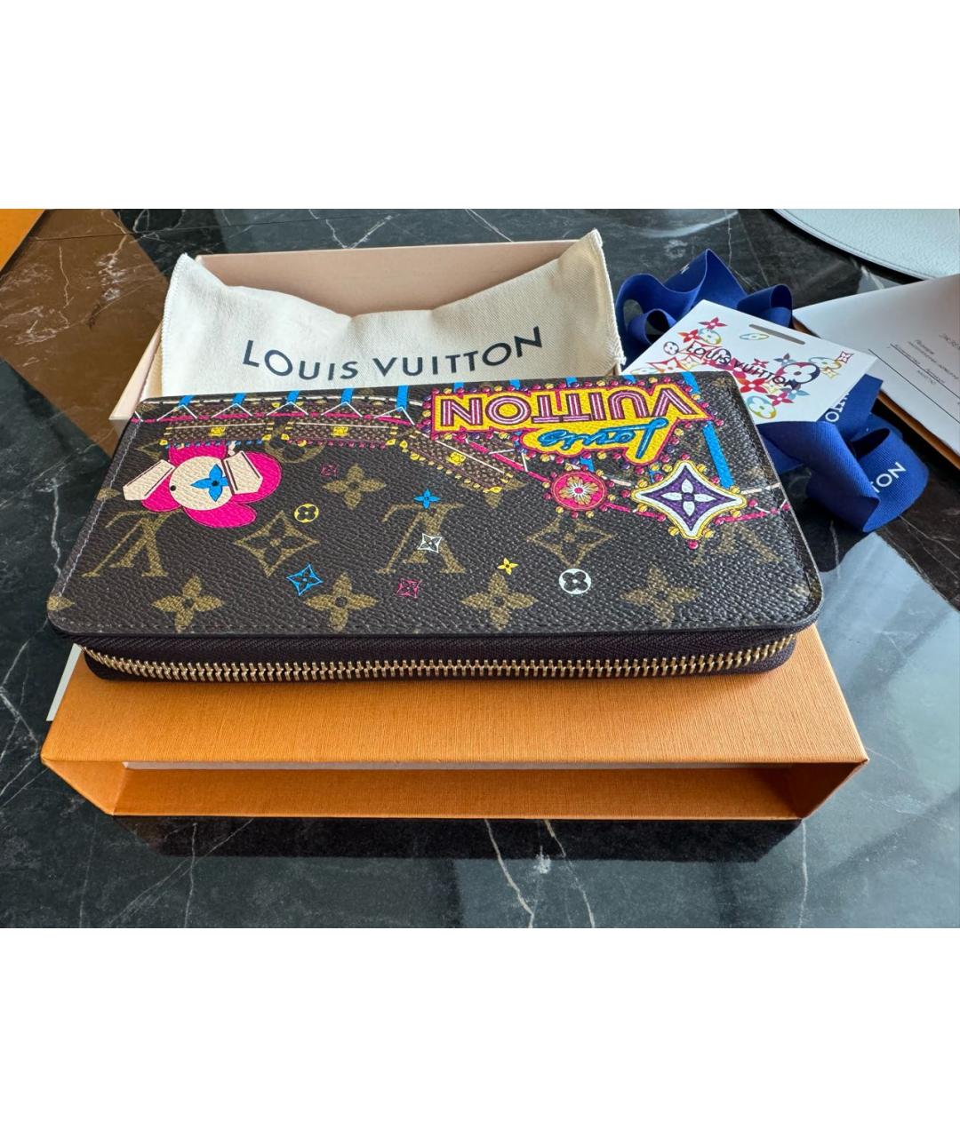 LOUIS VUITTON Коричневый кошелек, фото 2