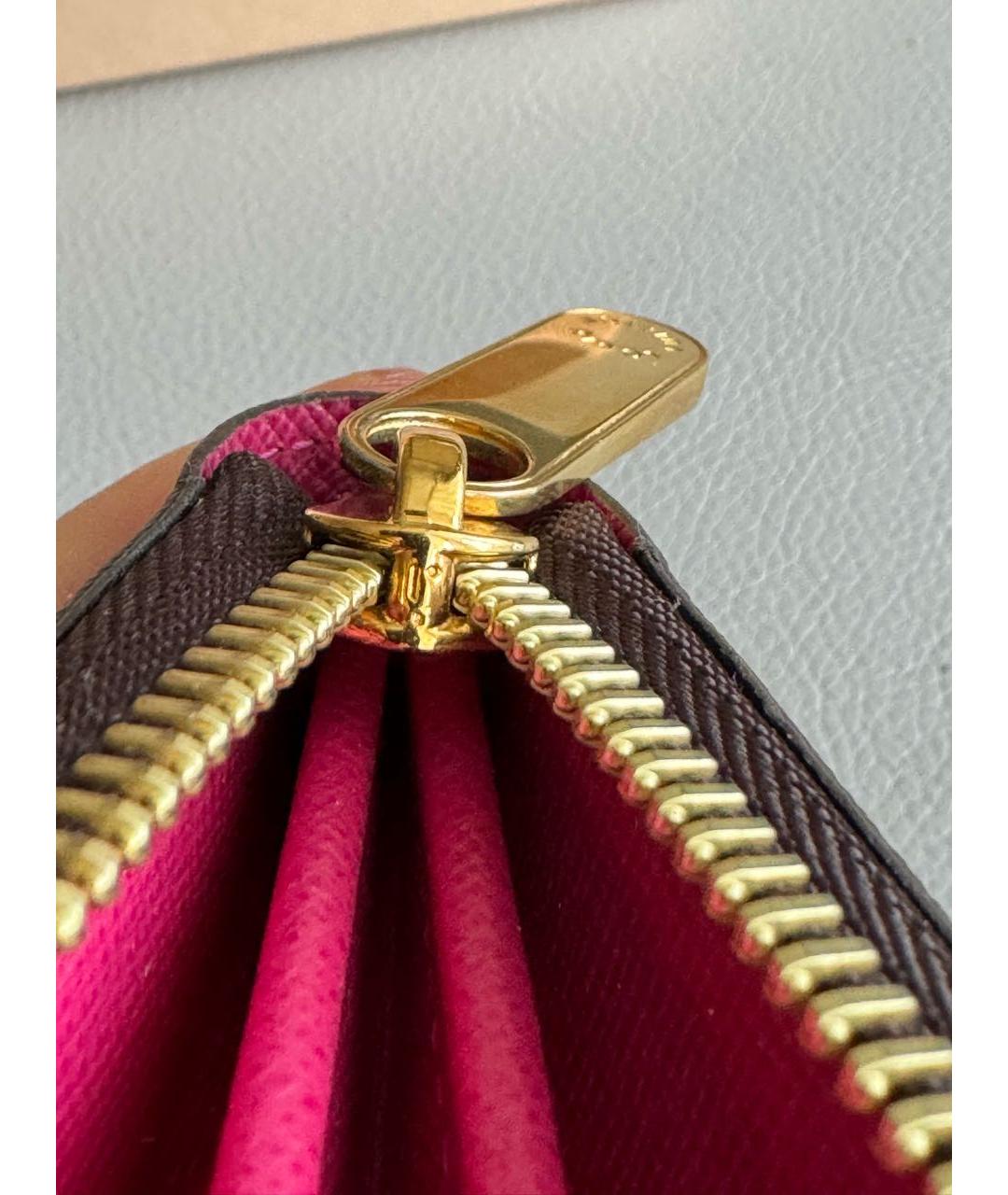 LOUIS VUITTON Коричневый кошелек, фото 6