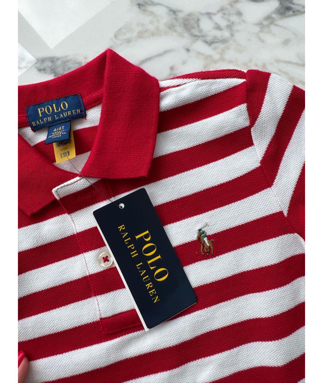 POLO RALPH LAUREN Белый хлопковый детская футболка / топ, фото 4
