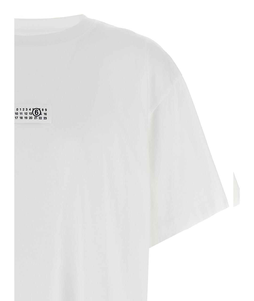 MM6 MAISON MARGIELA Белая хлопковая футболка, фото 2