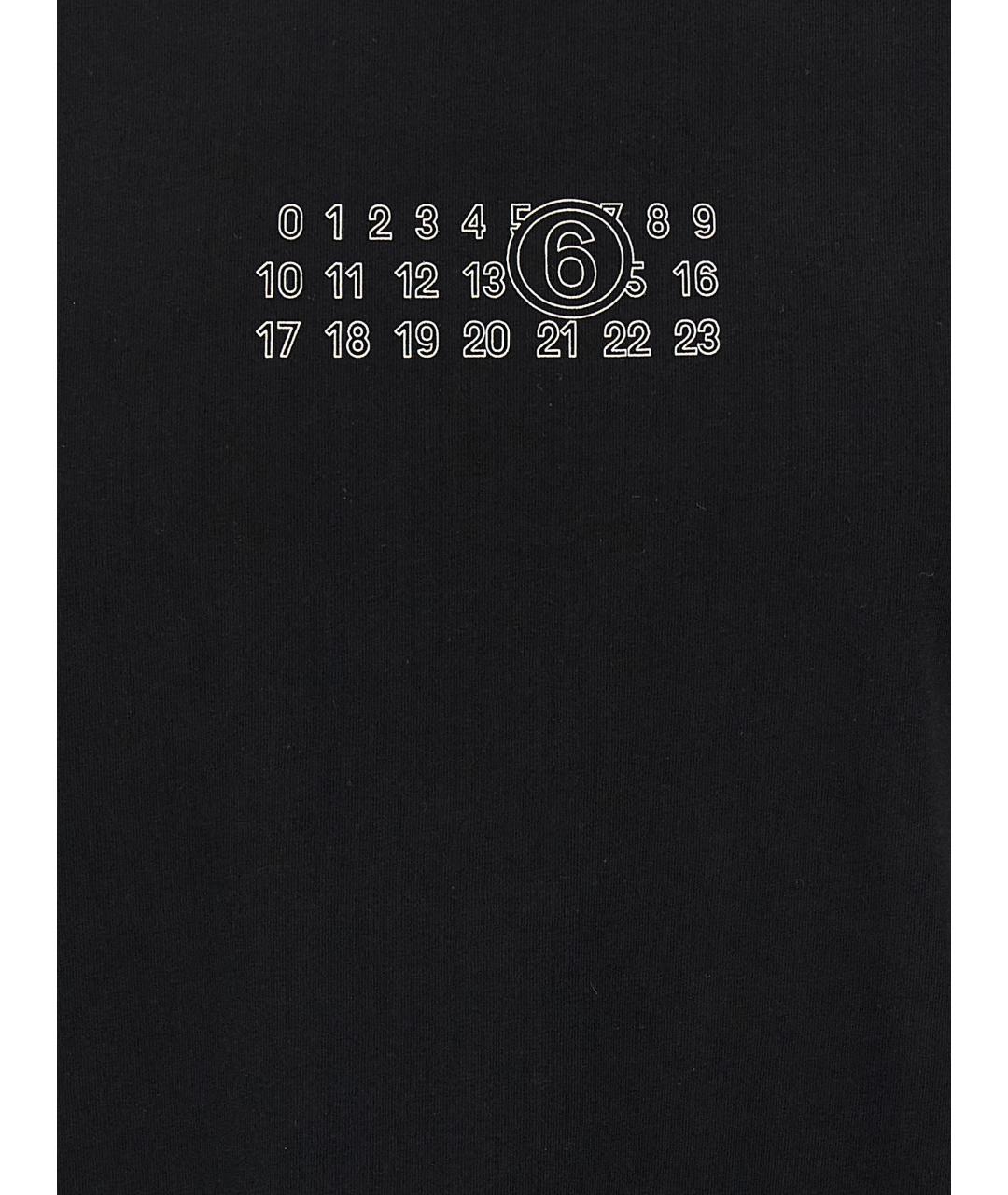 MM6 MAISON MARGIELA Черная хлопковая футболка, фото 4