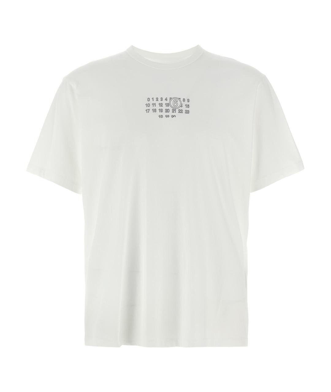 MM6 MAISON MARGIELA Белая хлопковая футболка, фото 1