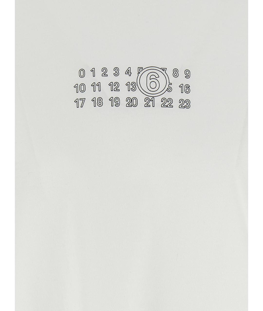 MM6 MAISON MARGIELA Белая хлопковая футболка, фото 4