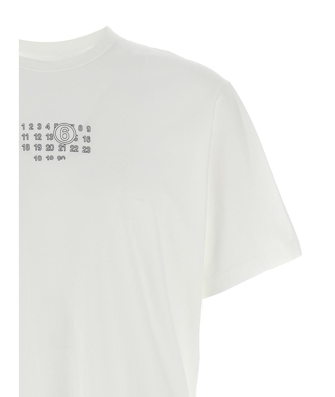 MM6 MAISON MARGIELA Белая хлопковая футболка, фото 3