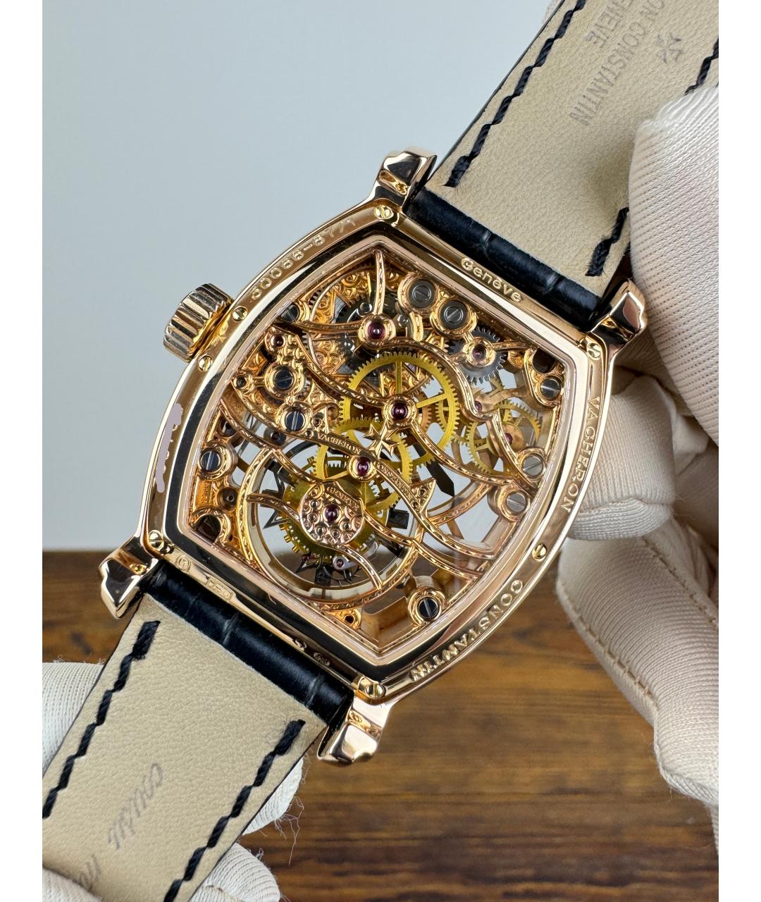 VACHERON CONSTANTIN Черные часы из розового золота, фото 7