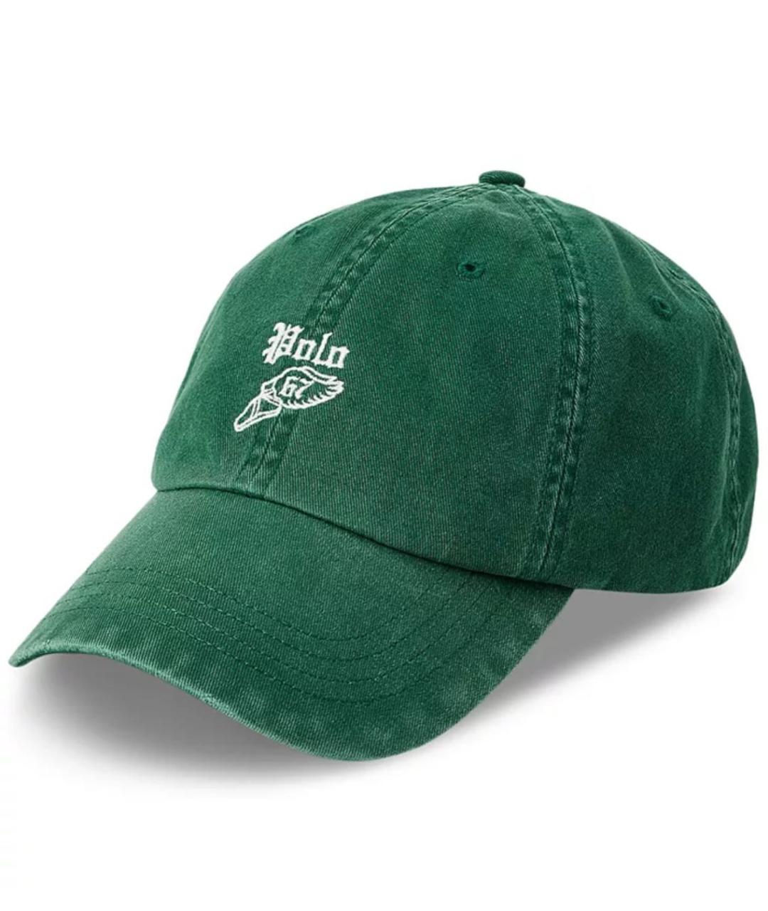 POLO RALPH LAUREN Зеленая хлопковая кепка/бейсболка, фото 4