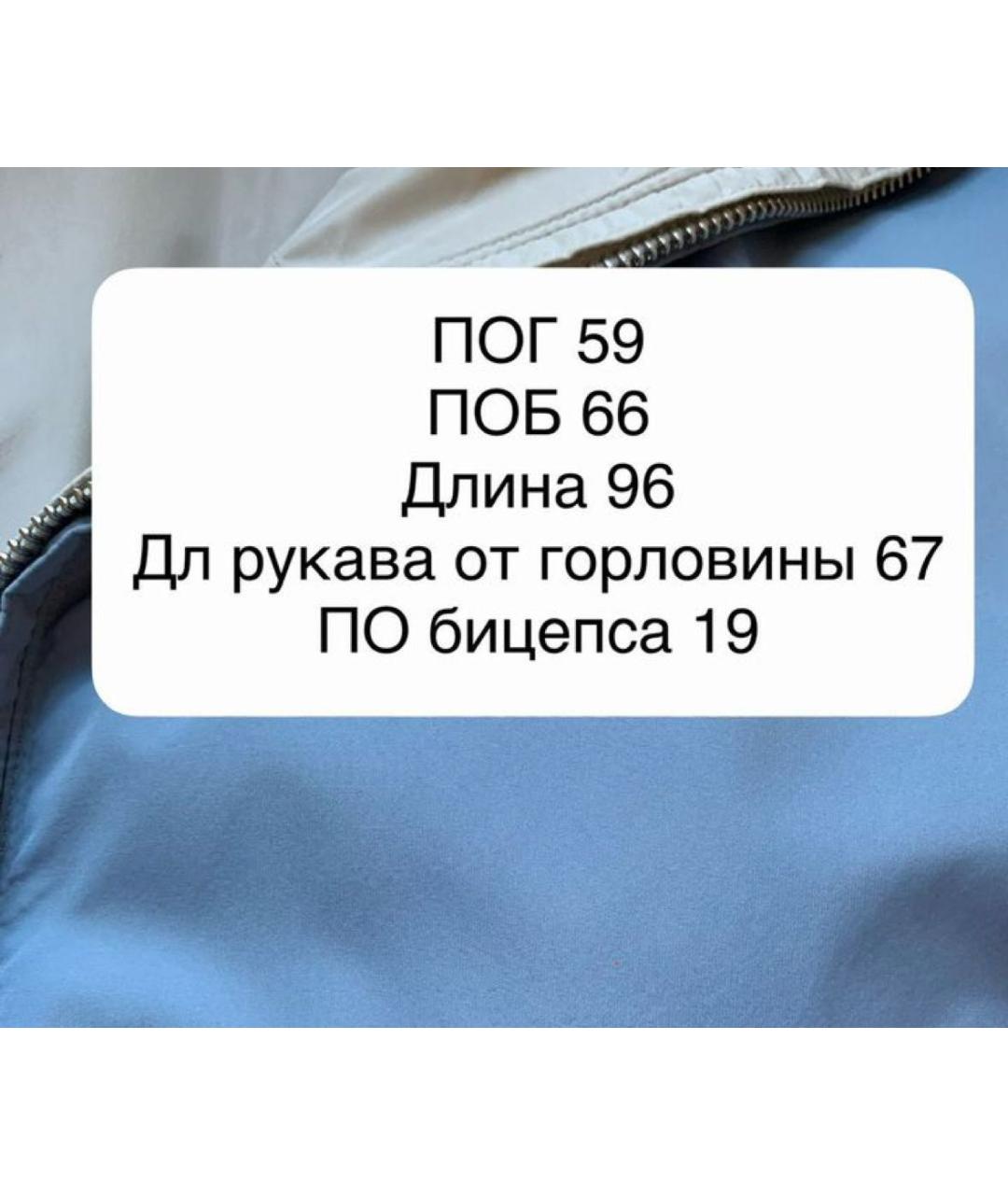 MAX MARA THE CUBE Голубая полиэстеровая парка, фото 8