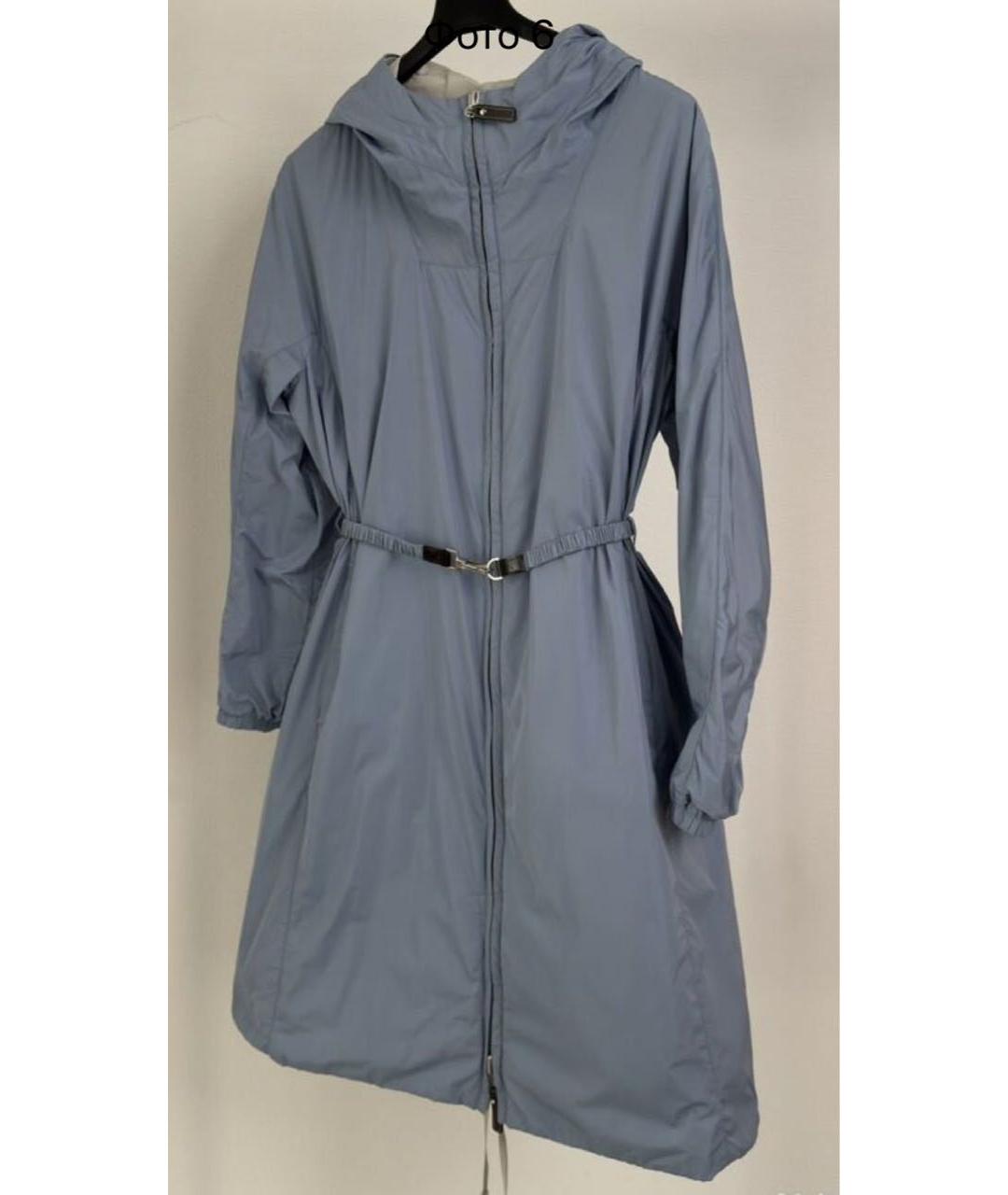 MAX MARA THE CUBE Голубая полиэстеровая парка, фото 9