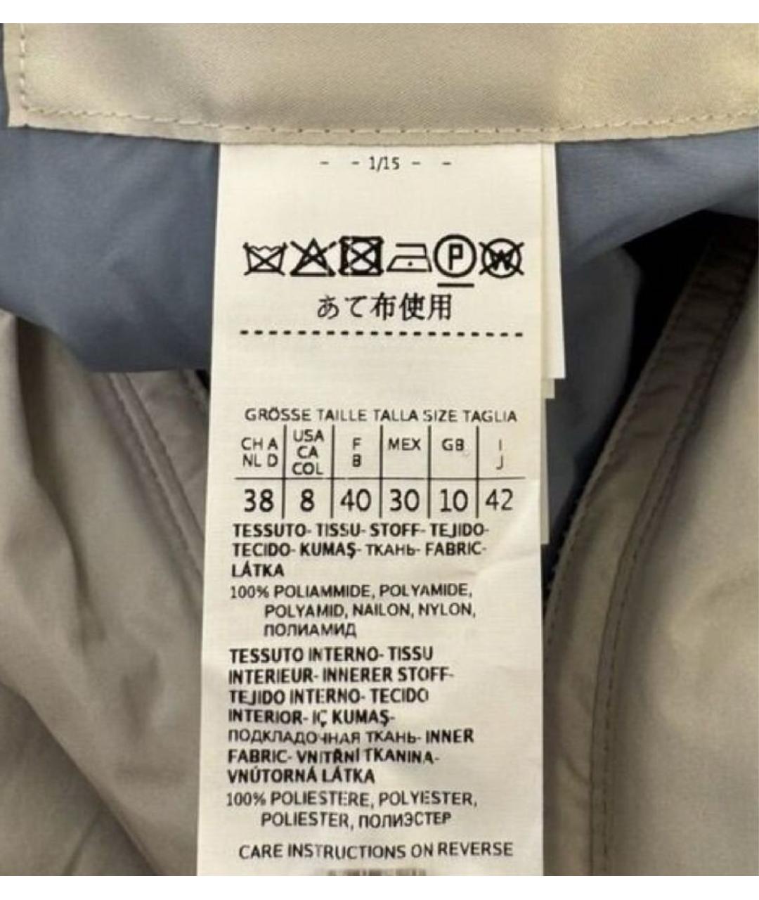 MAX MARA THE CUBE Голубая полиэстеровая парка, фото 3