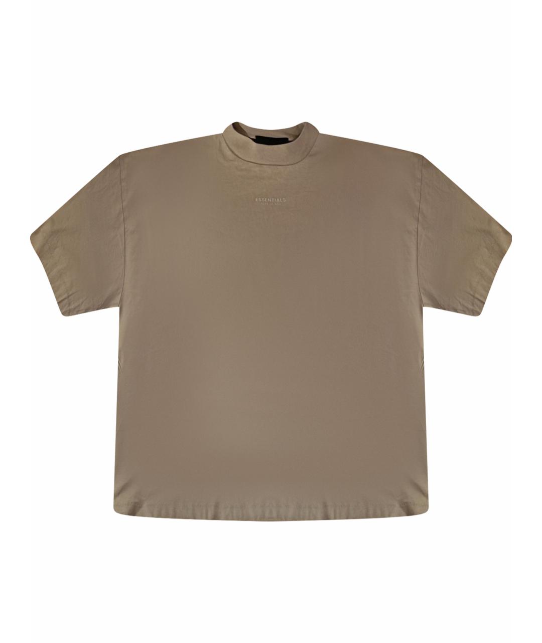 FEAR OF GOD ESSENTIALS Бежевая хлопковая футболка, фото 1