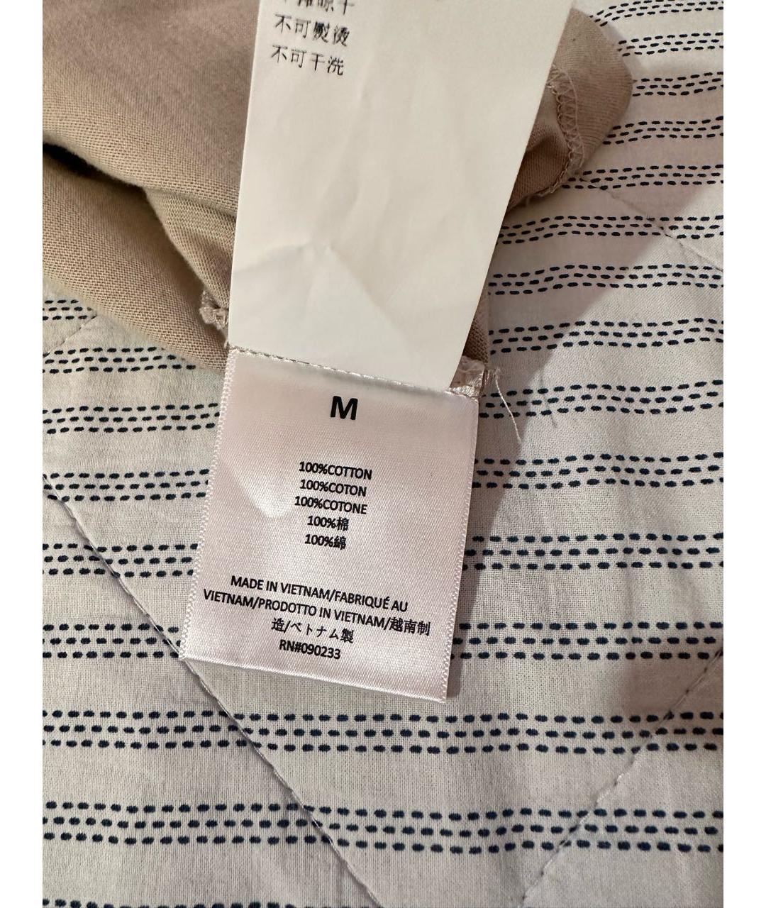 FEAR OF GOD ESSENTIALS Бежевая хлопковая футболка, фото 4
