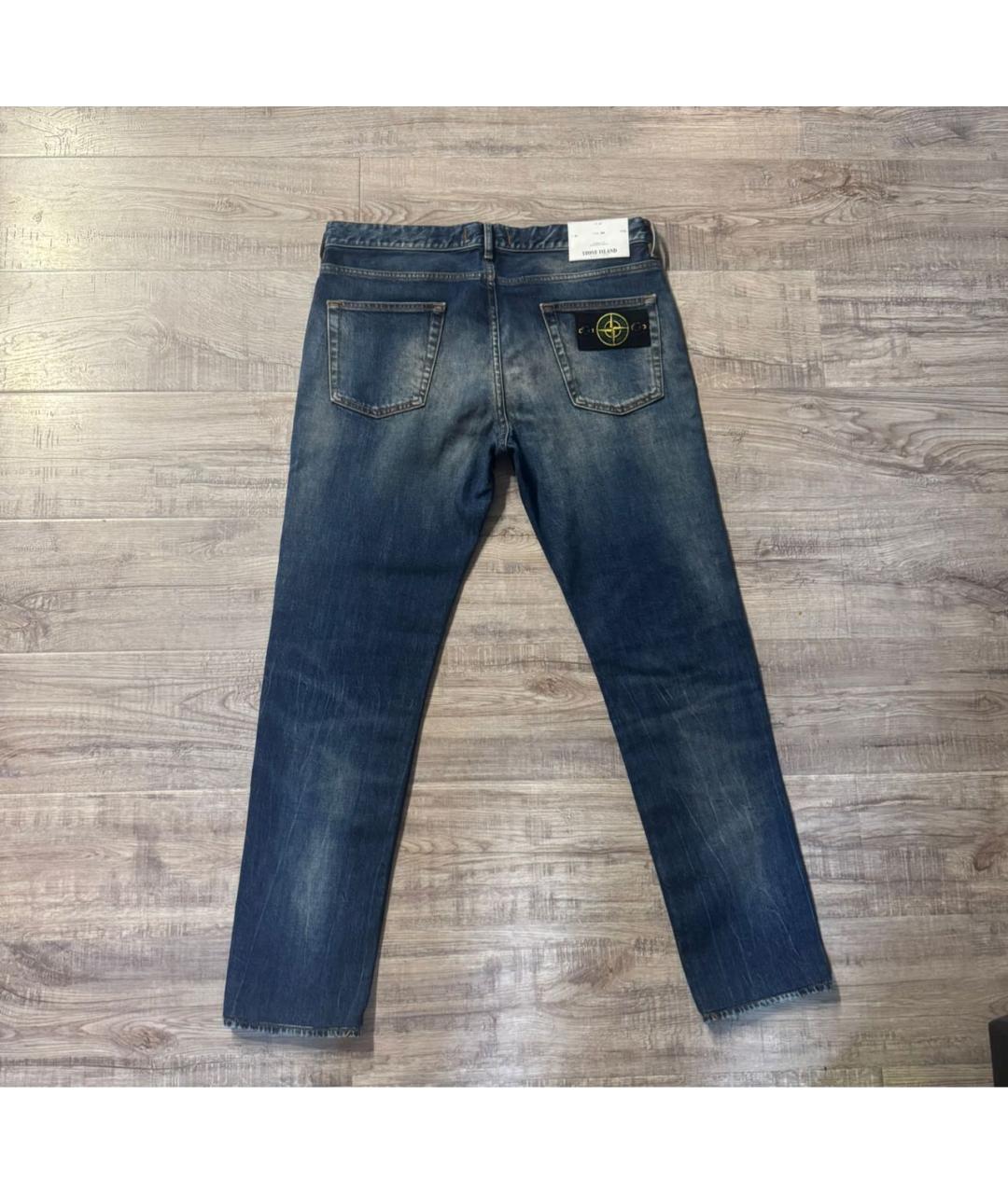 STONE ISLAND Синие джинсы скинни, фото 2