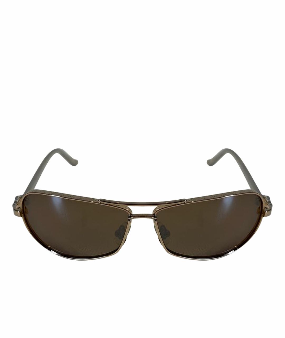 CHROME HEARTS Золотые металлические солнцезащитные очки, фото 1