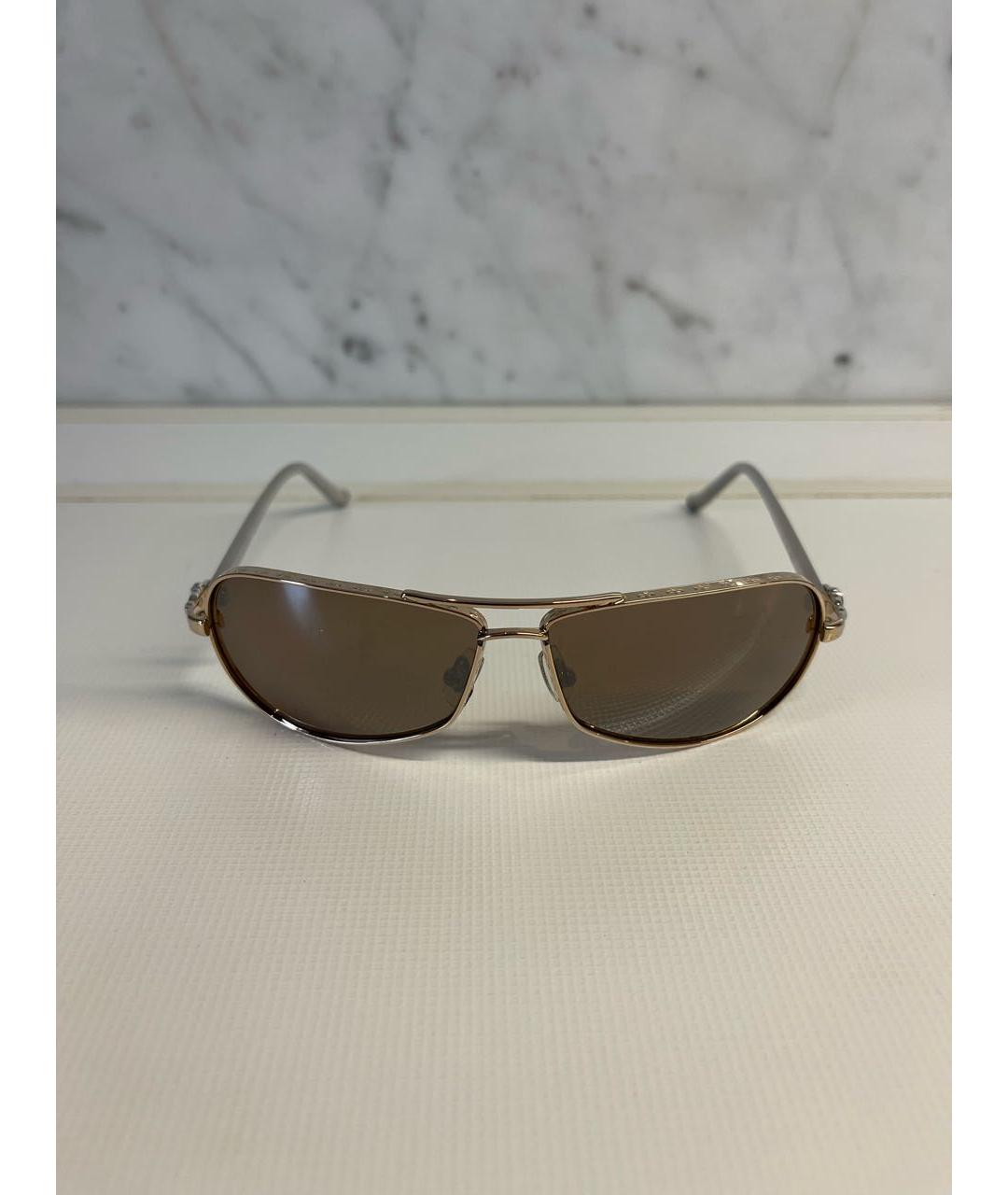 CHROME HEARTS Золотые металлические солнцезащитные очки, фото 7