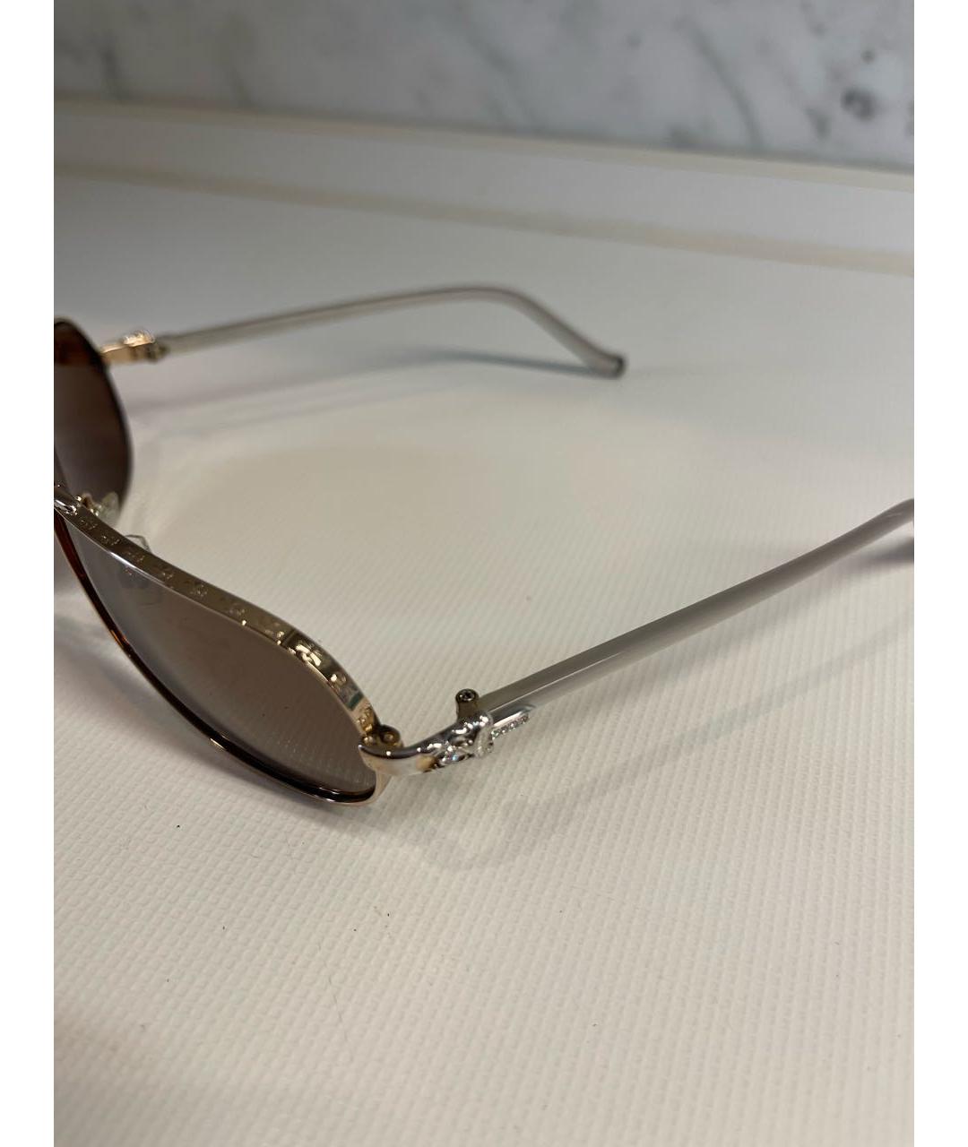 CHROME HEARTS Золотые металлические солнцезащитные очки, фото 3