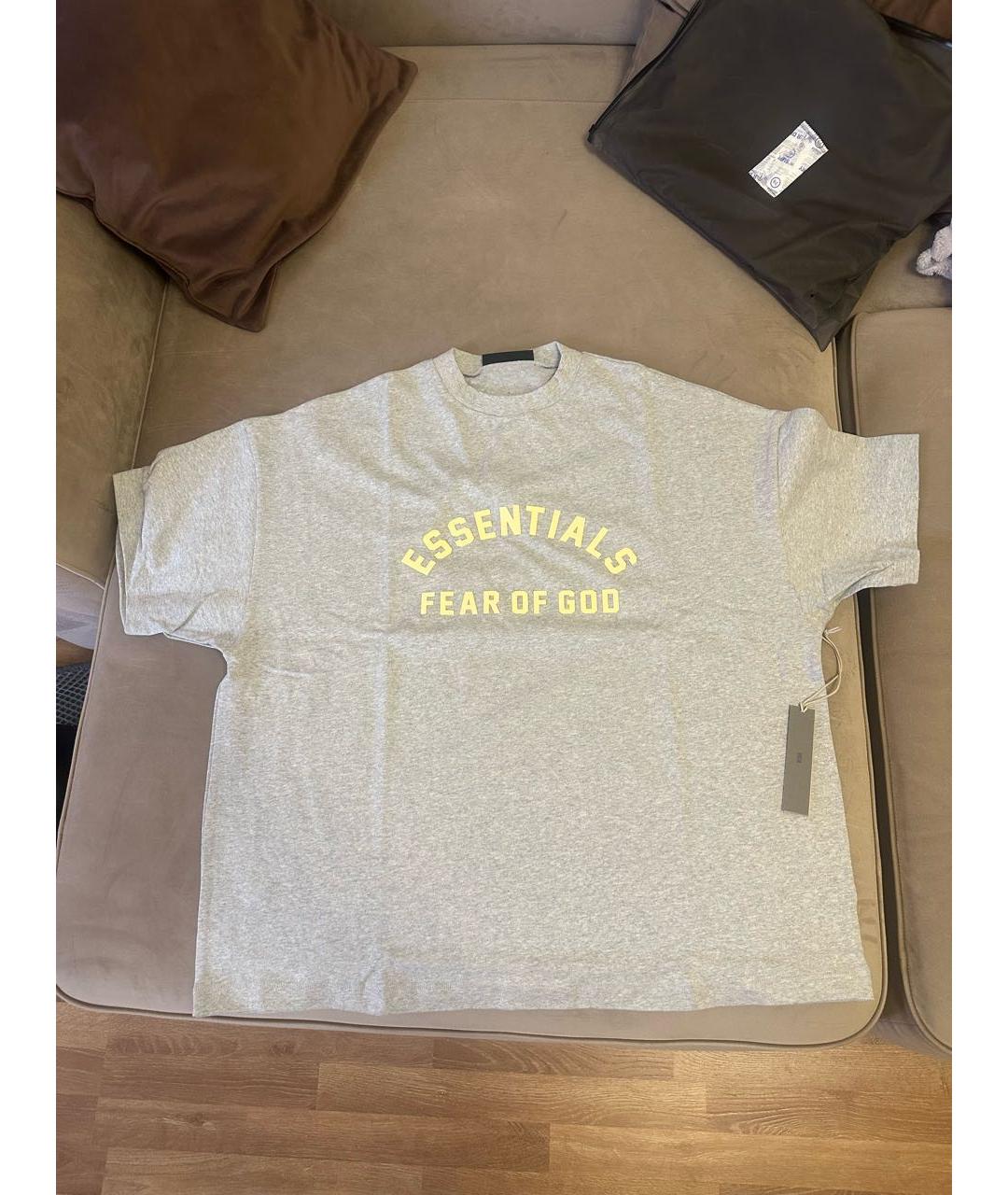 FEAR OF GOD ESSENTIALS Серая хлопковая футболка, фото 8