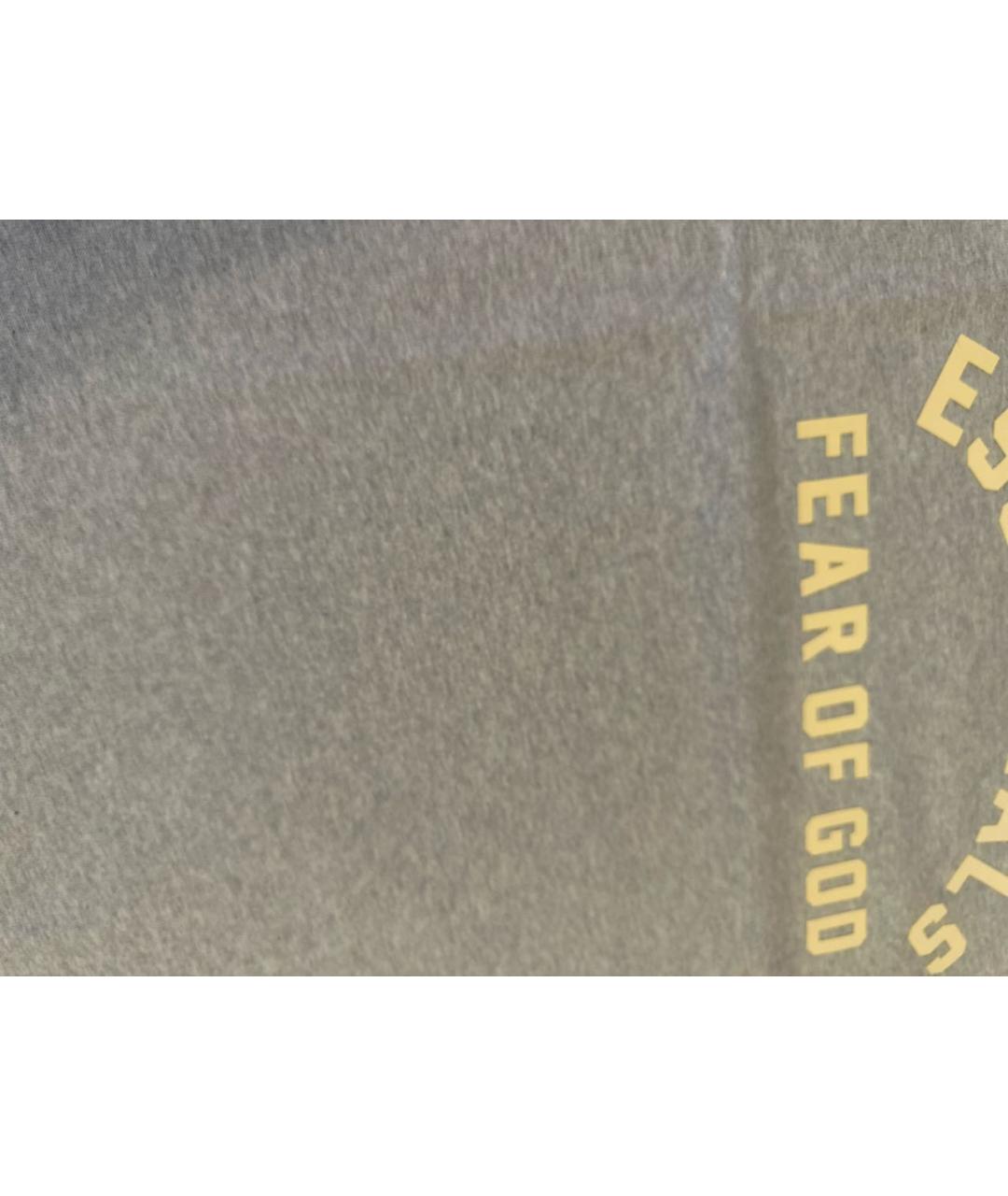 FEAR OF GOD ESSENTIALS Серая хлопковая футболка, фото 4