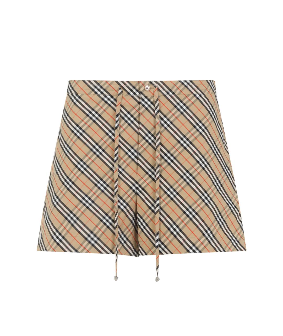 BURBERRY Бежевые хлопковые шорты, фото 1