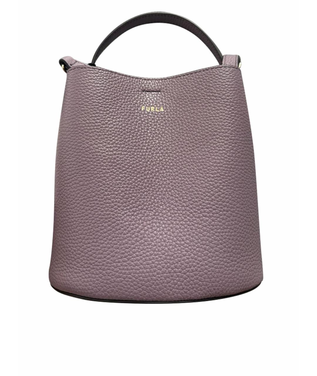 FURLA Фиолетовая кожаная сумка с короткими ручками, фото 1