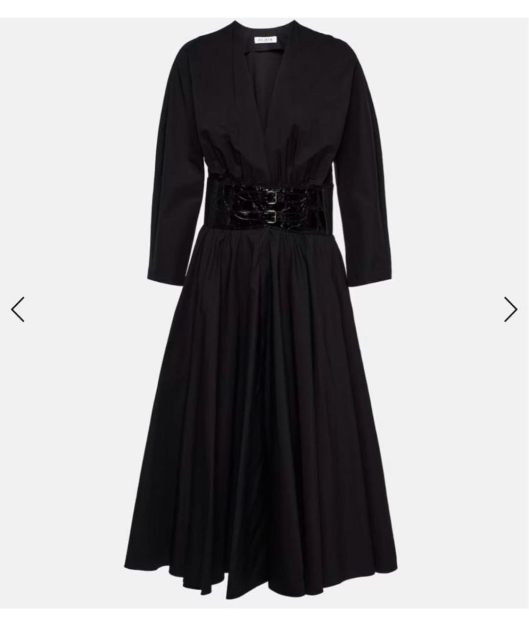 ALAIA Черное хлопковое повседневное платье, фото 6