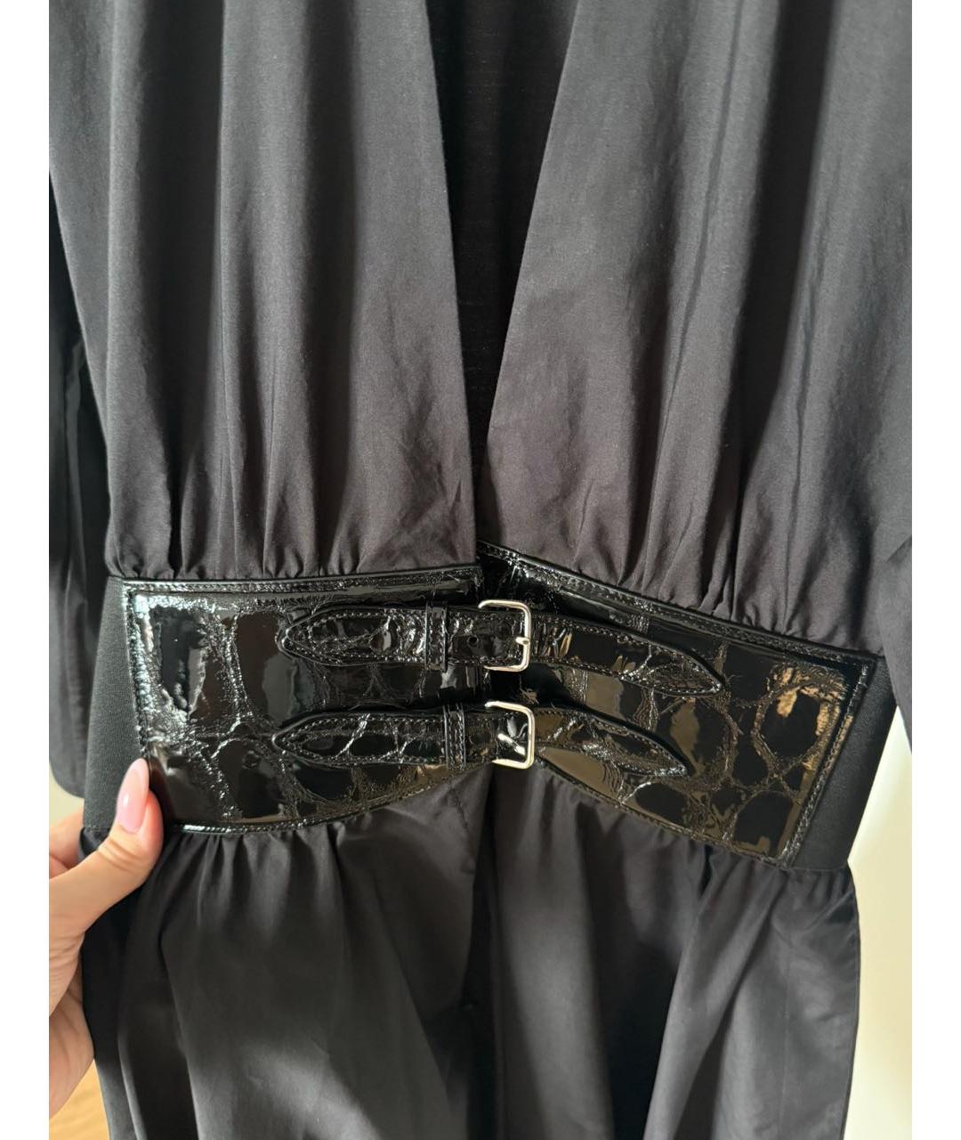 ALAIA Черное хлопковое повседневное платье, фото 4
