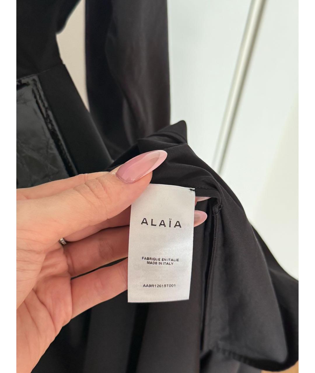 ALAIA Черное хлопковое повседневное платье, фото 5