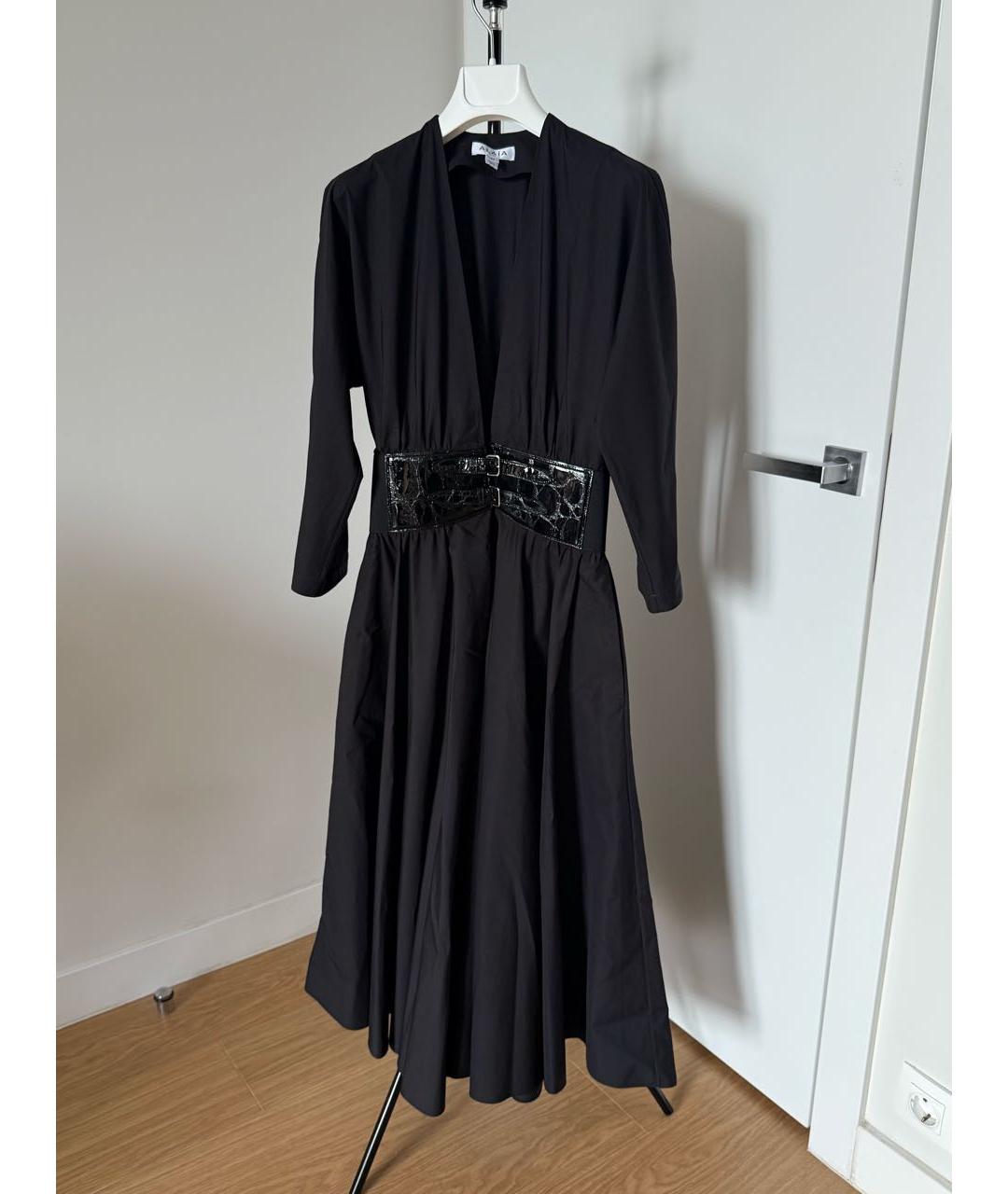 ALAIA Черное хлопковое повседневное платье, фото 7