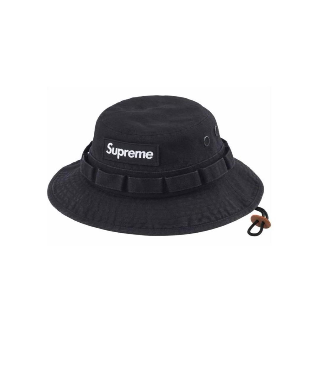 SUPREME Черная хлопковая кепка/бейсболка, фото 3