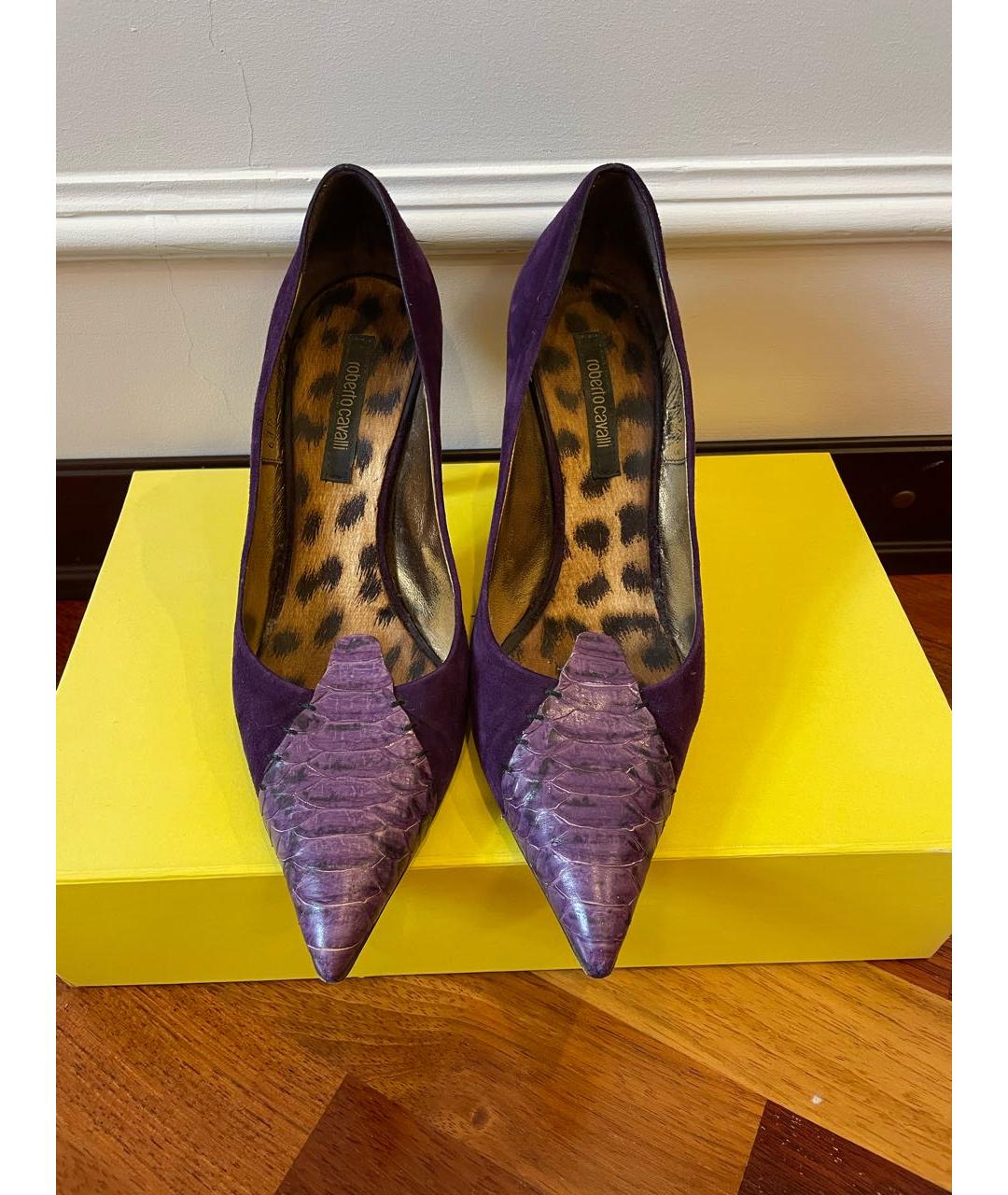 ROBERTO CAVALLI Фиолетовые замшевые туфли, фото 2