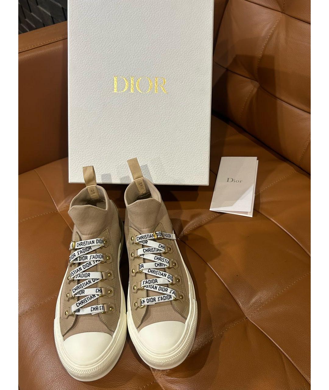 CHRISTIAN DIOR Бежевые кеды, фото 8