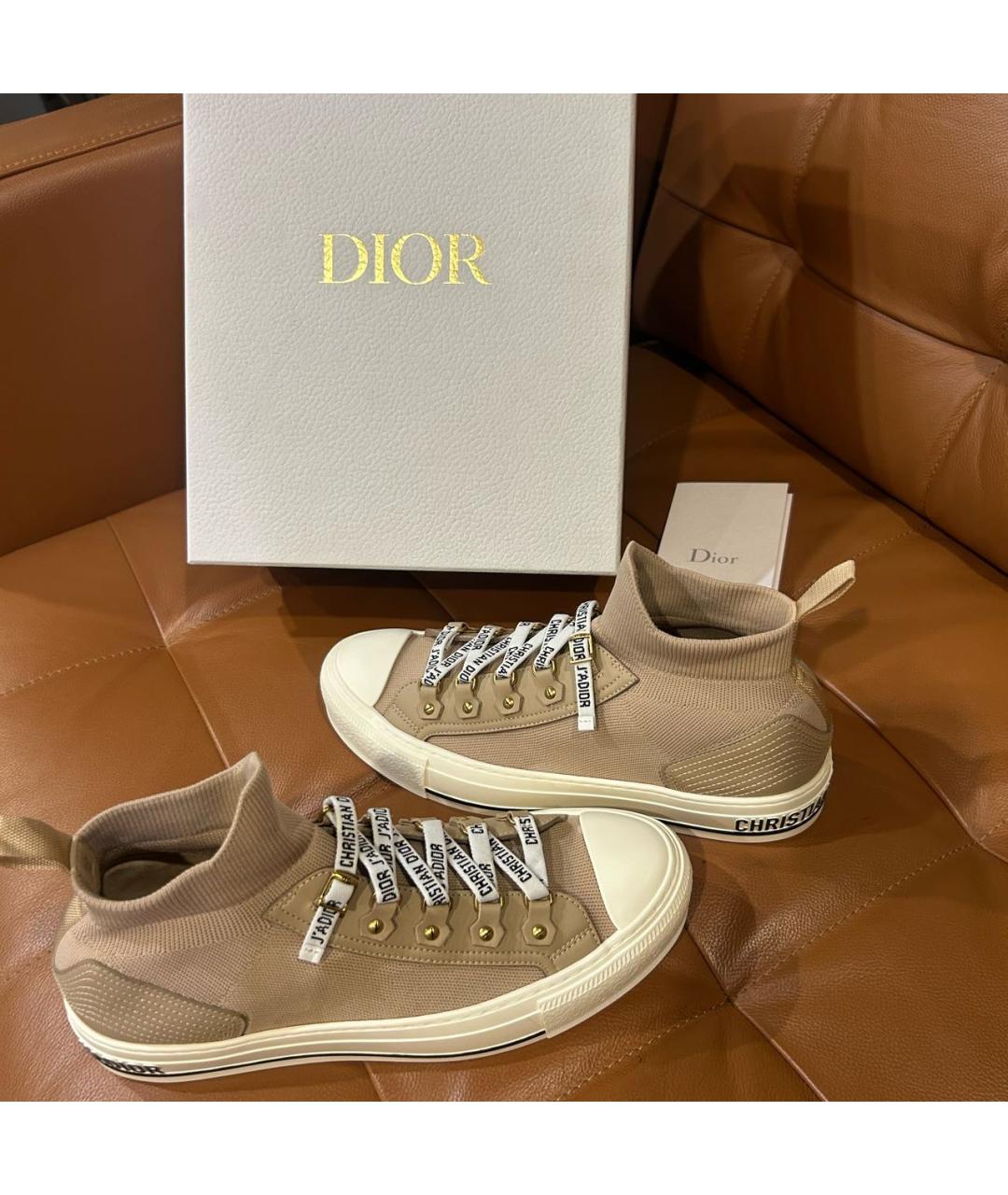 CHRISTIAN DIOR Бежевые кеды, фото 9