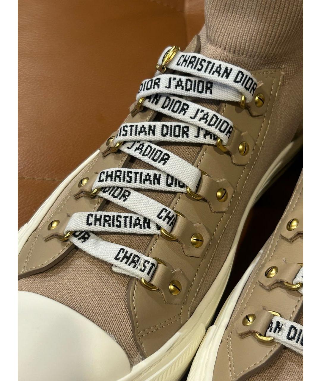 CHRISTIAN DIOR Бежевые кеды, фото 4