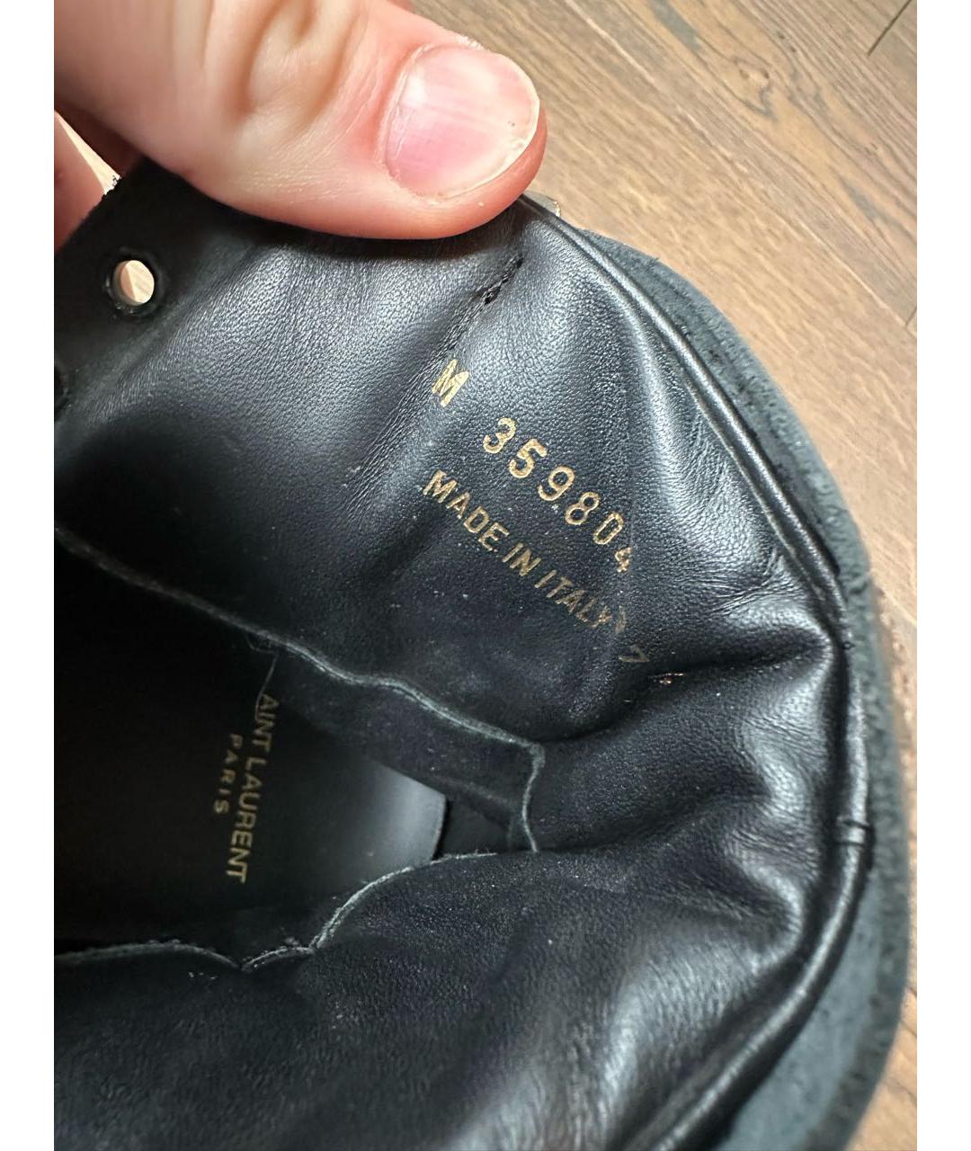 SAINT LAURENT Черные кожаные кеды, фото 5
