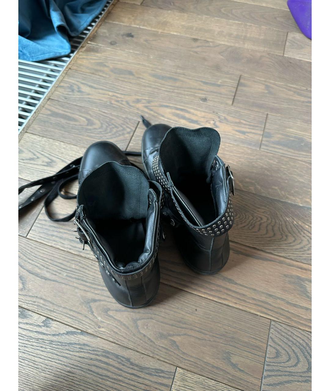 SAINT LAURENT Черные кожаные кеды, фото 3