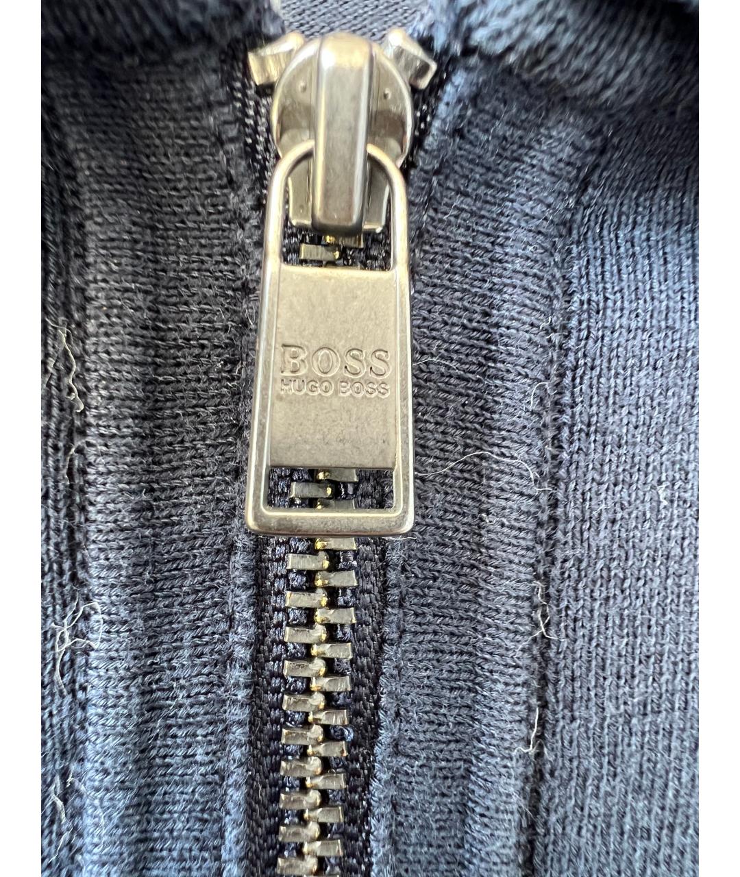 HUGO BOSS Темно-синий хлопковый джемпер / свитер, фото 3