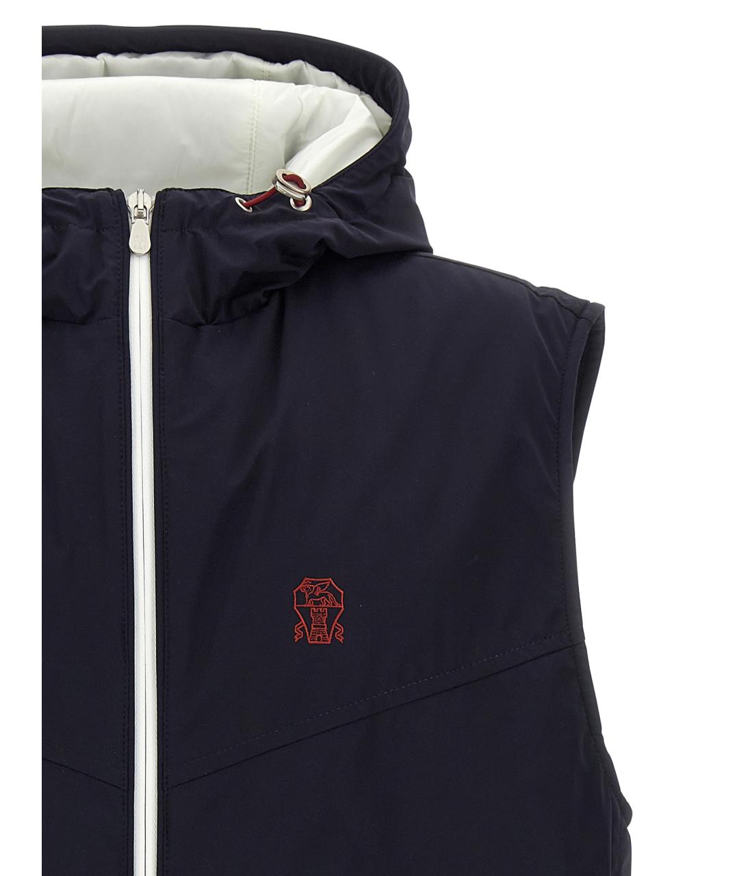 BRUNELLO CUCINELLI Темно-синяя полиамидовая куртка, фото 3