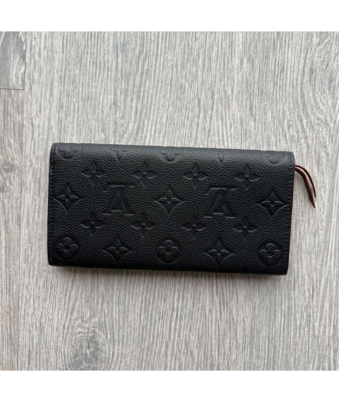 LOUIS VUITTON Темно-синий кожаный кошелек, фото 2