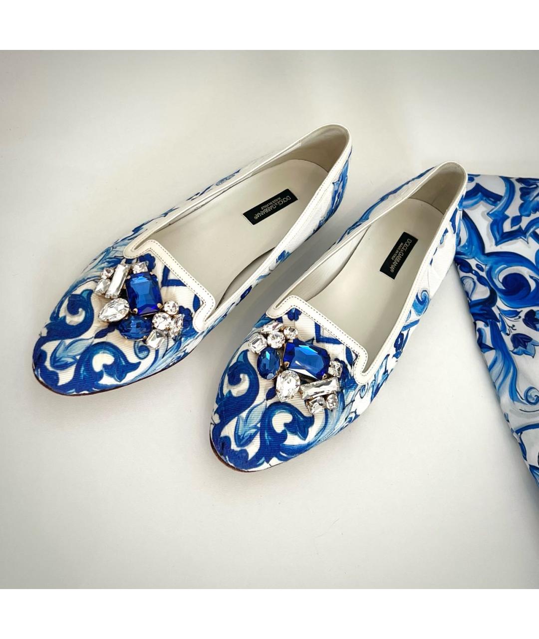 DOLCE&GABBANA Голубые балетки, фото 3