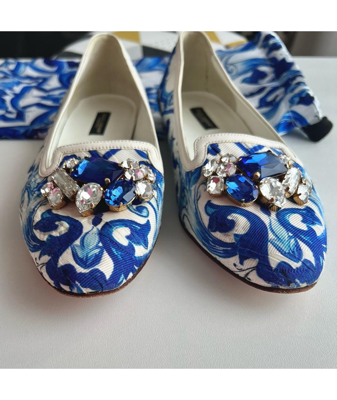 DOLCE&GABBANA Голубые балетки, фото 4